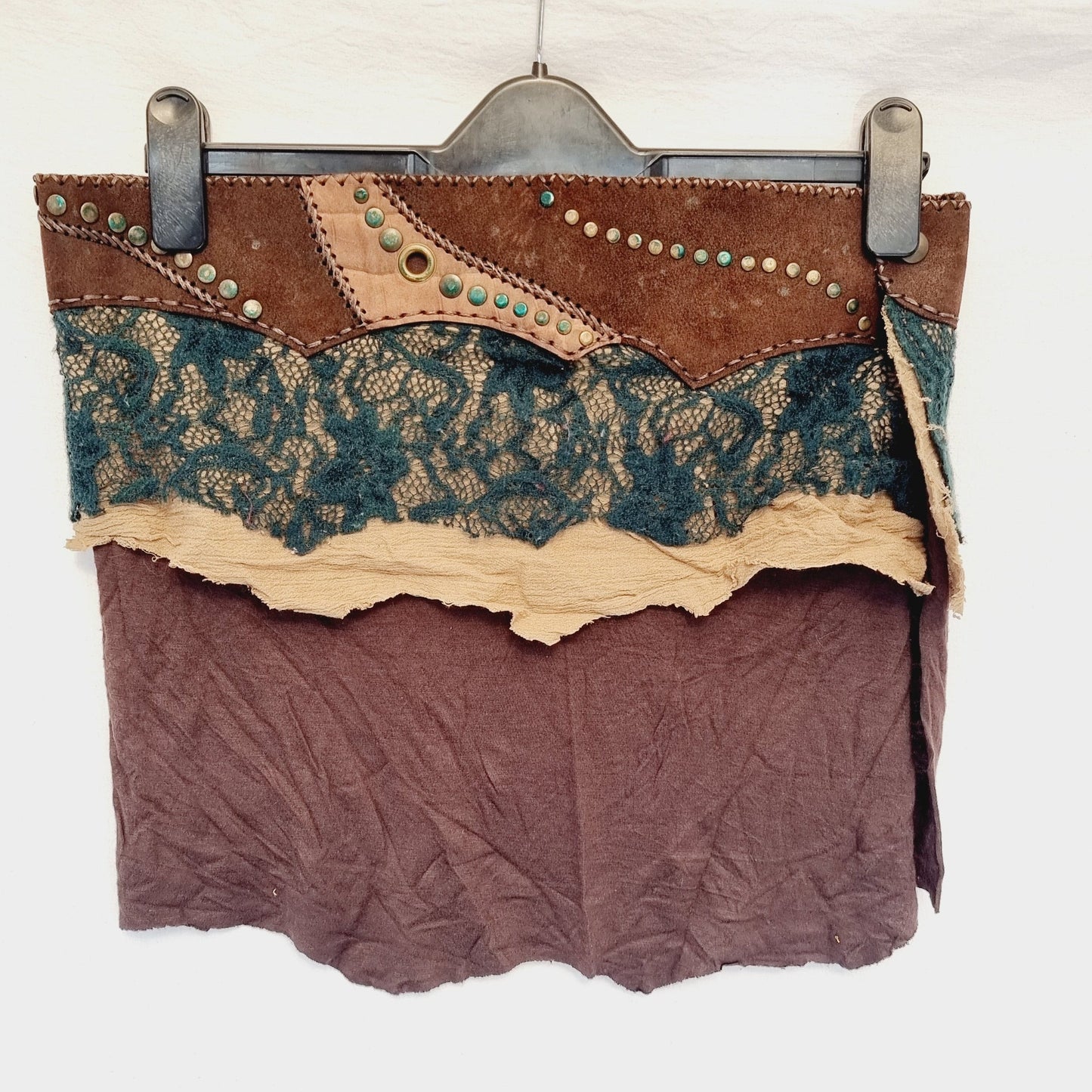 Leather, Lace & Blue Agate Skirt
