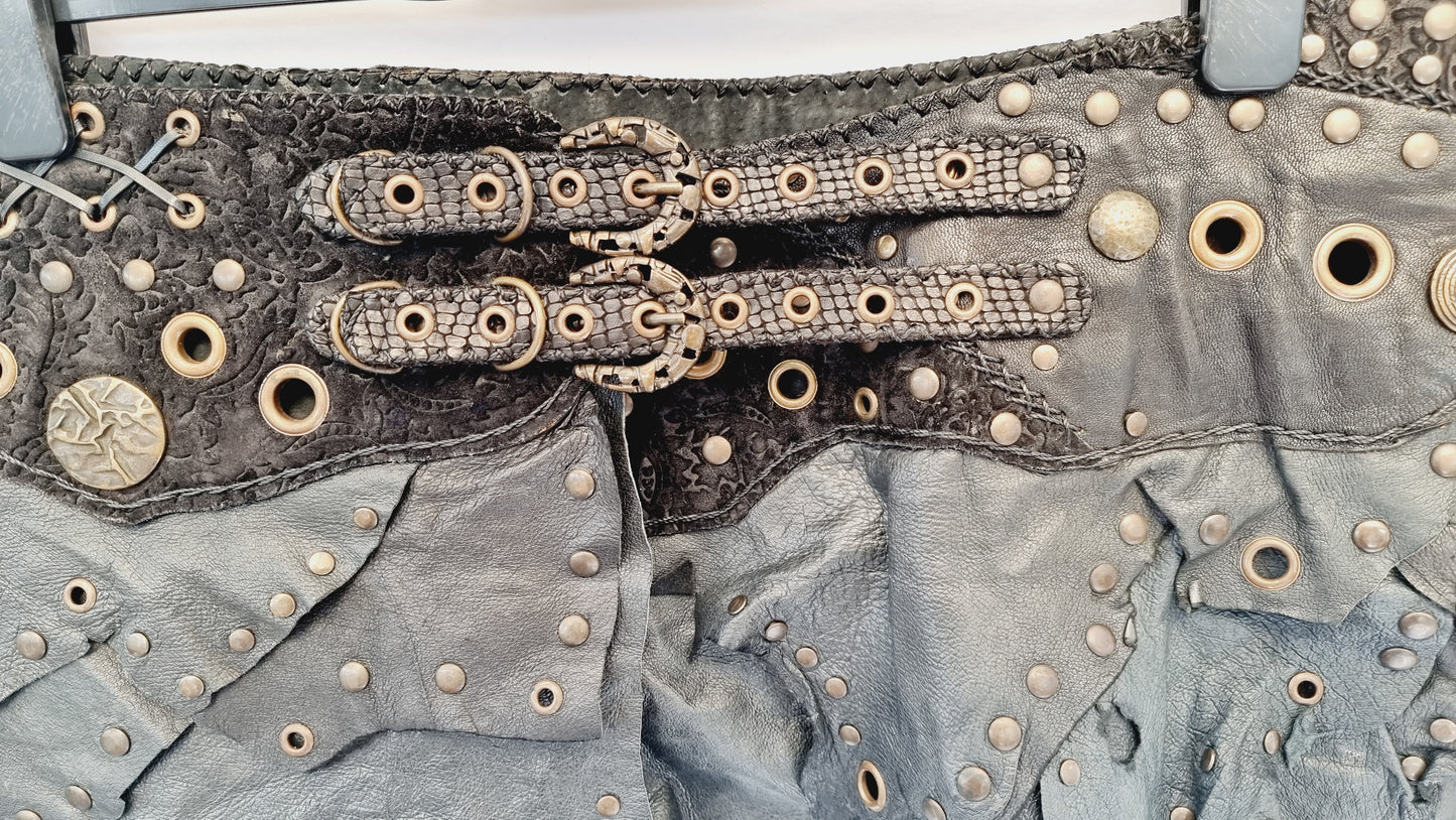 Leather & Amethyst Skirt