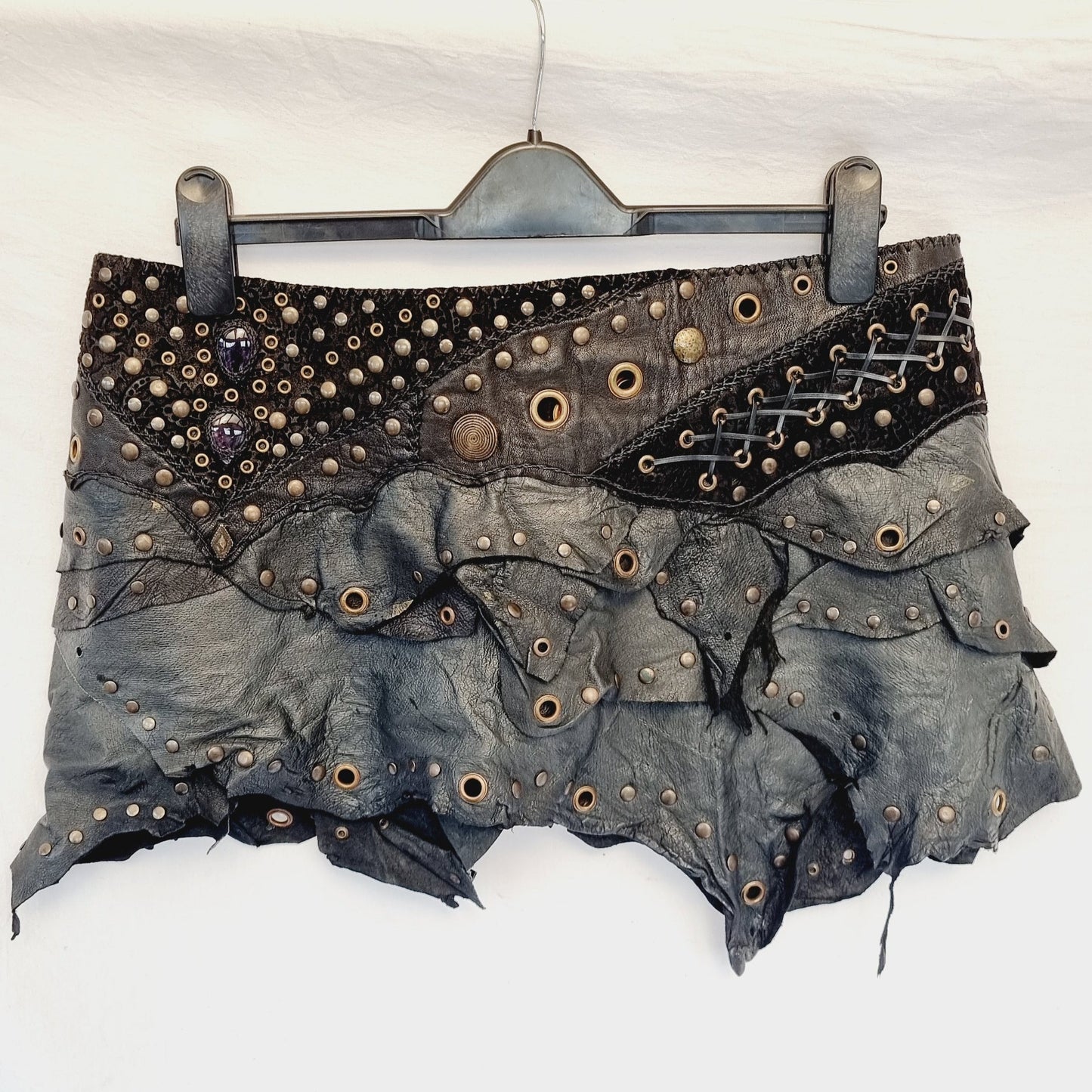 Leather & Amethyst Skirt
