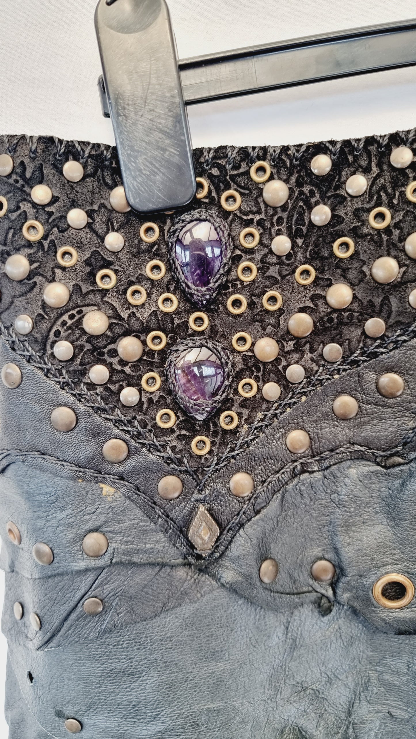 Leather & Amethyst Skirt