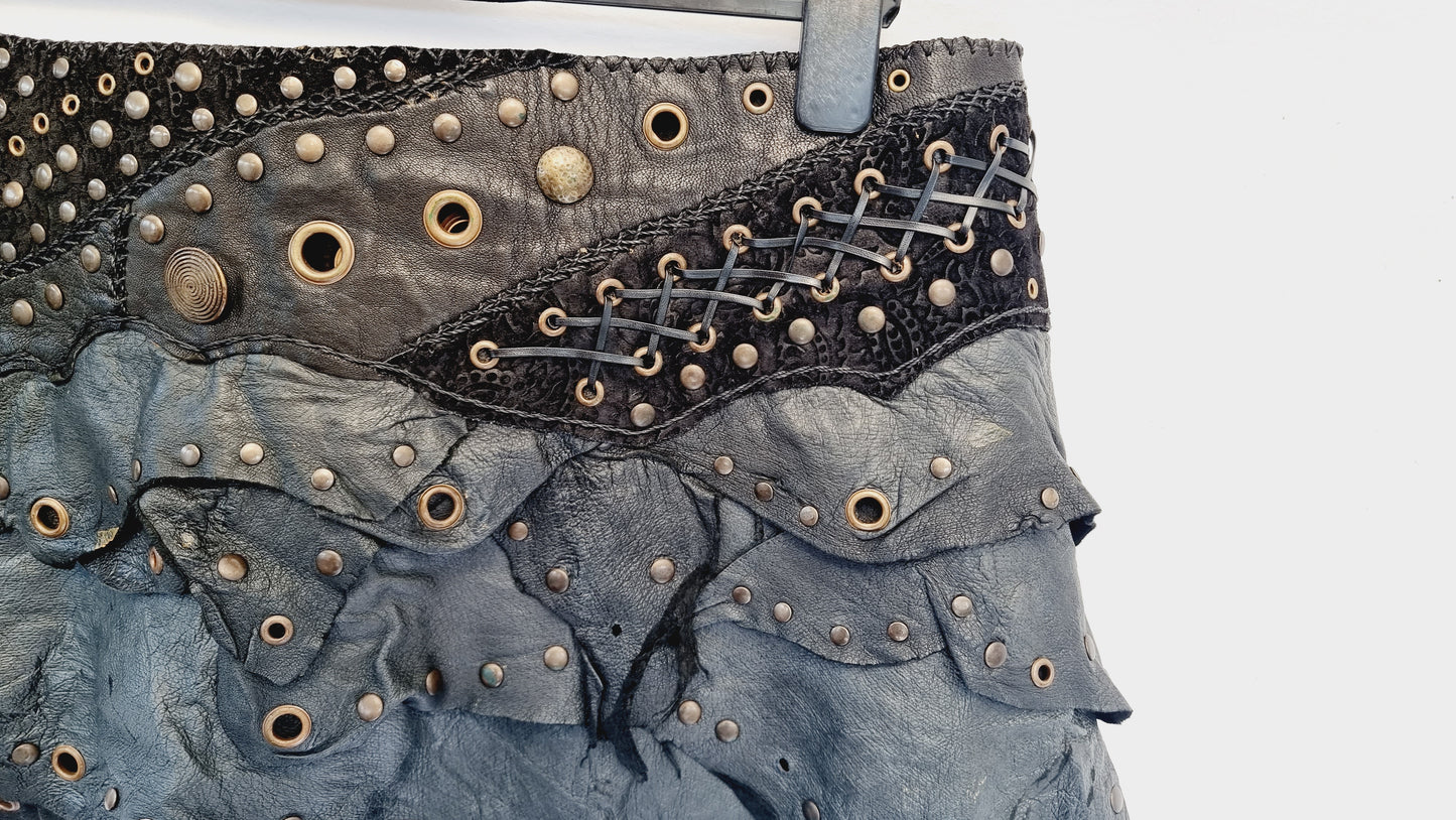 Leather & Amethyst Skirt