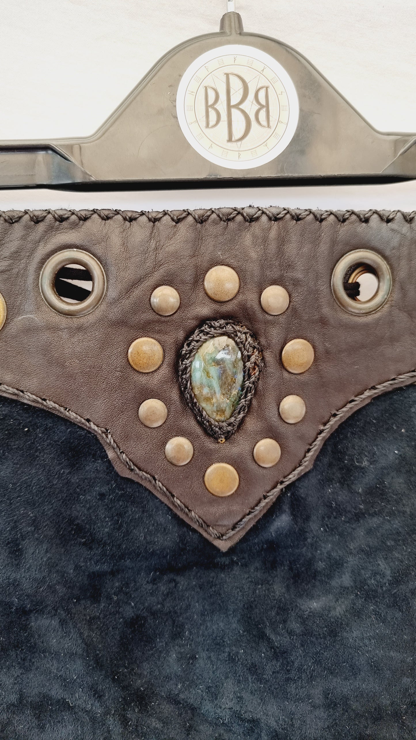Leather, Suede & Imperial Jasper Top