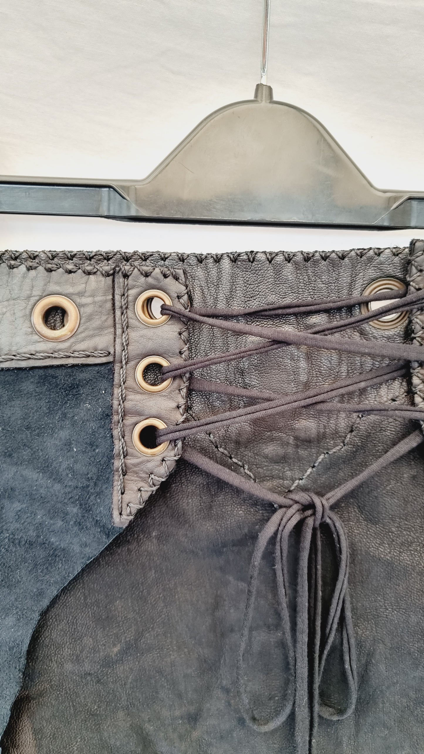 Leather, Suede & Imperial Jasper Top