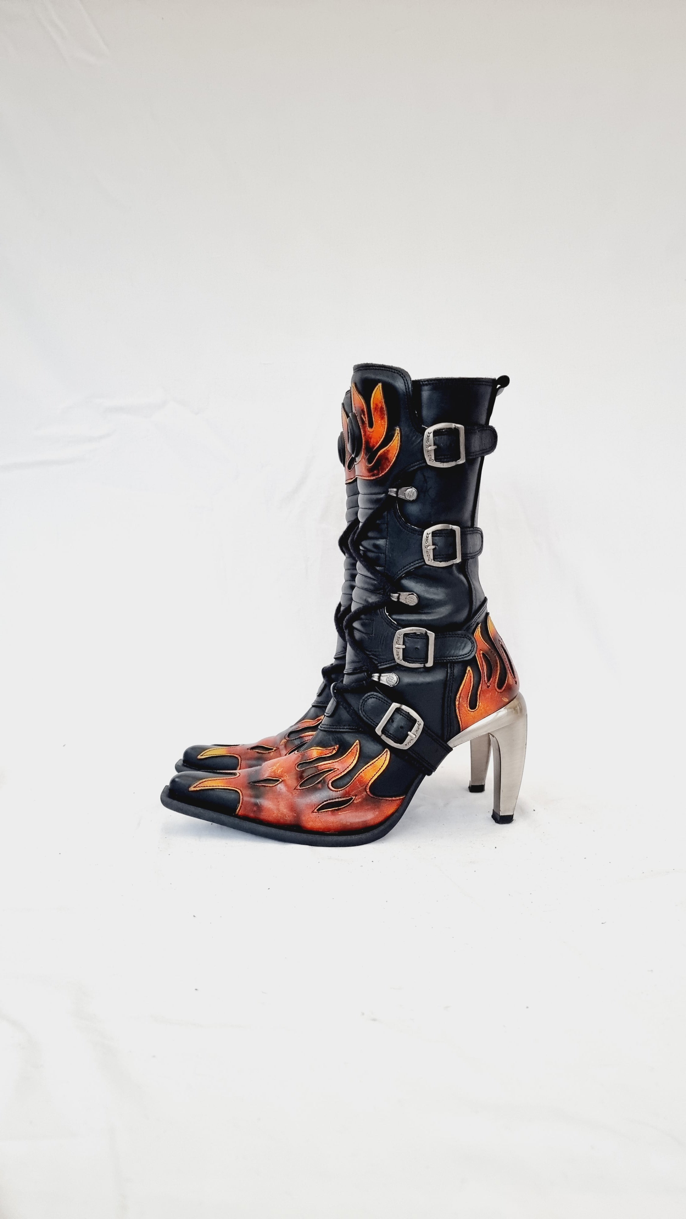 New rock high heel hot sale boots