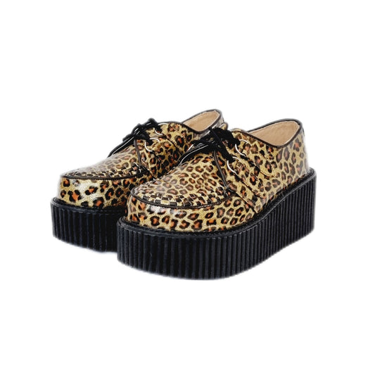 Leopard print Platform Creepers by Demonia - worn only once Must have addition to the collection of anyone who loves their unique chunky footwear