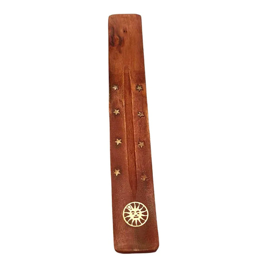 Incense Holder - Wood Sun & Stars