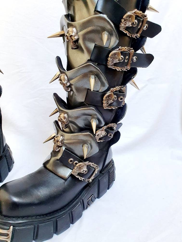 Bottes gothique new rock hot sale