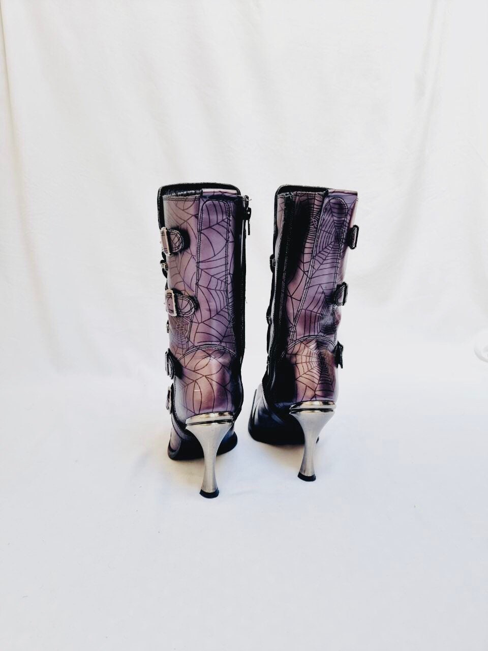 New rock spider web on sale boots