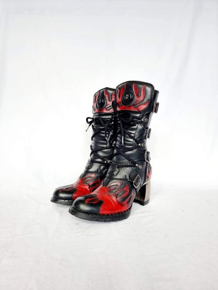 Red new rock on sale boots