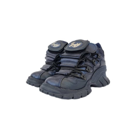 EU 36 / UK 3 Navy Blue Cyber Punk Gordon Jack Platforms